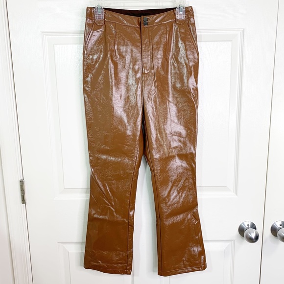 Greylin Pants - Greylin Anthro Vegan Leather Pants Brown